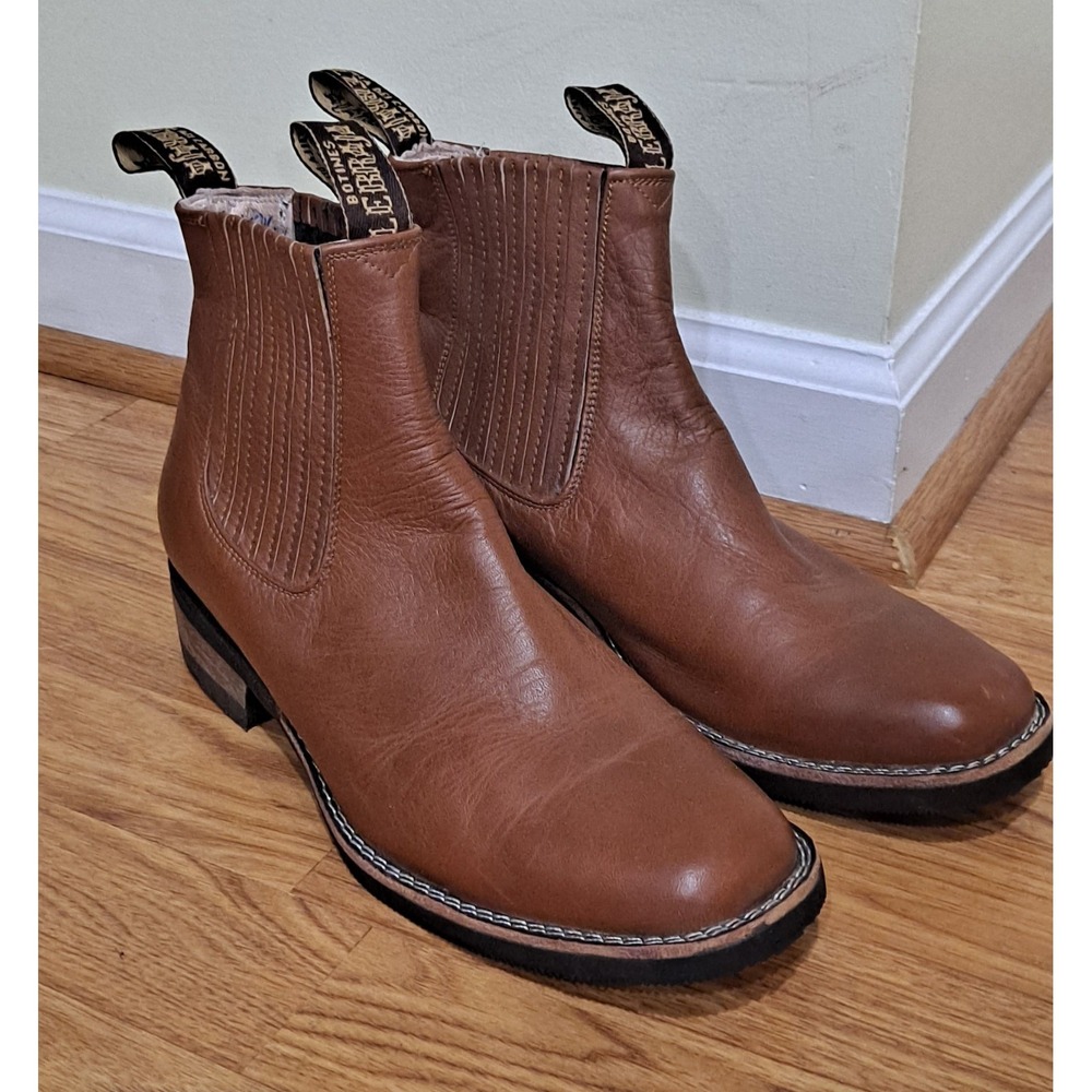 Mens Size 7.5 Brown Leather Lebraja Botines Boots